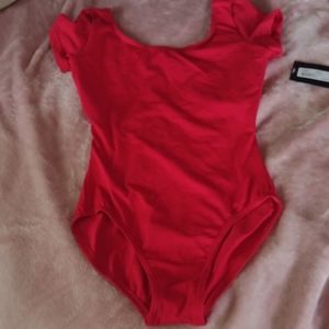 Red Bloch Scoop neck Leotard